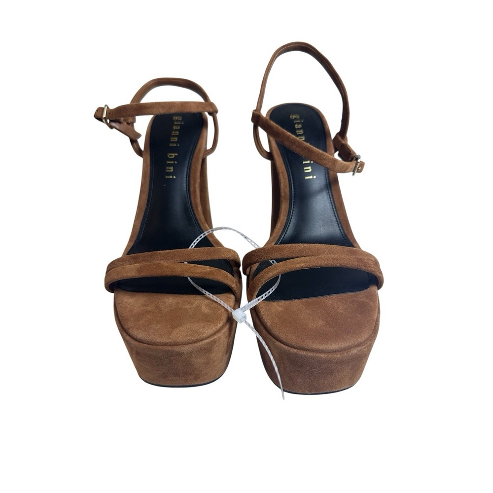 Gianni Bini Women's Brown Suede Square Platform Heels Size 10M - Picture 2 of 5